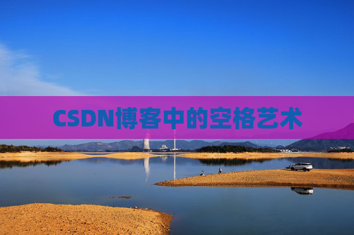 CSDN博客中的空格艺术